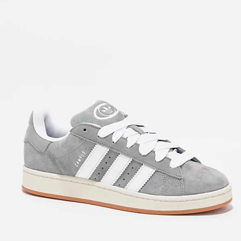 Adidas Gray and White Campus Sneakers